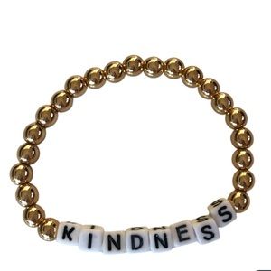 Shop KINDNESS Gold Hematite Beaded Bracelet